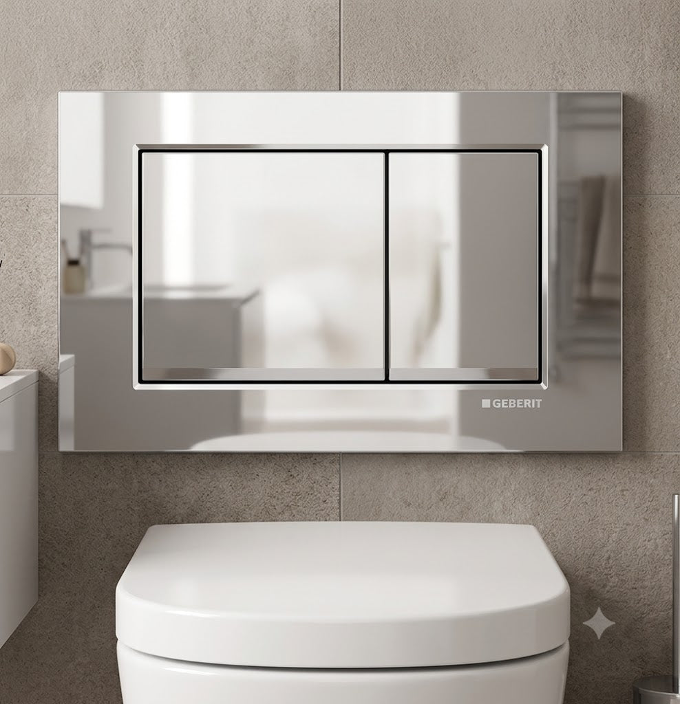 Geberit Kumanda Paneli Twinline30 Çift Basmalı Parlak/Mat