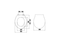 Japar Akdeniz Slim Metal Menteşeli Klozet Kapağı